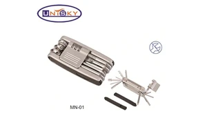 Hot Sale 16-Function Mini Bike Repair Tool with Hand-Power Source Steel Carbon Steel Material OEM Customizable Hand Tool Kit Box