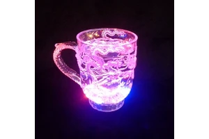 7 Colors Water Inductive Cup Rainbow Color LED Cup Wineglass Drinking Ware Flashing Light Cup for Home Bar