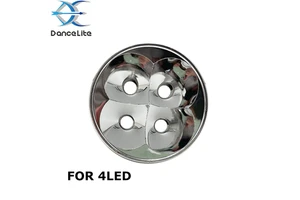 Customized High Quality 66.6MM 4LED Aluminum Reflector Smooth SMO Flashlight 4*LED CUP for 4Pcs 5050/3535 LEDs