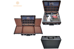 HighQuality Aluminum Toolbox With Stylish Black Frame Perfect Storage Solution With Drawers