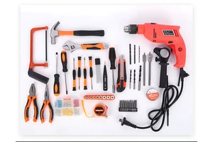 High Quality 16-Piece Multifunctional Home Repair Tool Kit Electric Hand Tools with Drill Bits Including Home Packaging Case