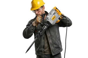 Ambledom Industrial Grade Electric Hammer Drill 26MM Max Drilling Diameter 1.5KG Portable 220V Pick