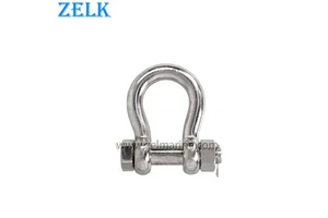 Marine Hardware Stainless Steel Bolt Anchor Shackle Bow Shackle With Safety Lock Pin US Type