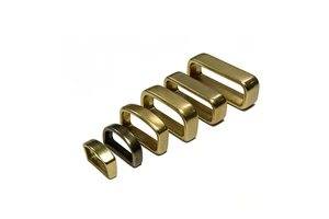 Metal 40mm Solid Brass Belt Loop Keeper Ring 1.5 Custom Logo Metal Keeper For Pet Collar