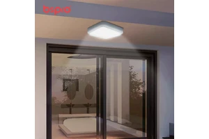 Led Solar Power 250W Square Round Ceiling Lamp Light Light Indoor With Remote for Shed Porch Patio Garage Home Intelligent