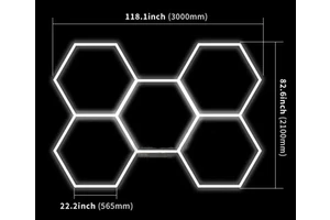 SUEZ-High Lightness Garage Light Hexagon Led Ceiling Wall Detailing Car Workshop Honeycomb Working Garage Lamp