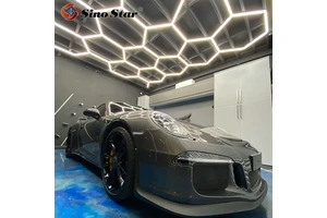 STC202 the Customized LED Workshop Hexagonal Light with the One-step Installation for the Car Detailing and Car Polishing Lights