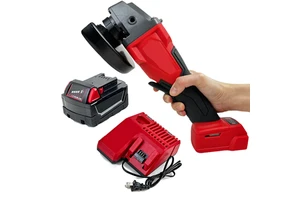 Angle Grinder Set with High-quality 5.0ah 18V Lithium Battery and Fast Charger 125mm High-power Multi-speed Angle Grinder Set