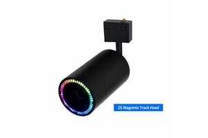 Magnetic Speaker Track Light LED Rail System 48V Music Sync Adjustable For Boutique Shop Studio Indoor Decor