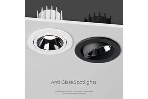 LED Recessed Ceiling Downlight Spot Lamp Angle Adjustable Knob Switch Dimmable Aluminum 9W 12W AC110V-220V Home Office Store