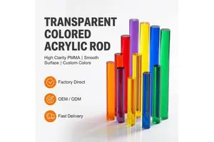 Diamond Clear Acrylic Rod UV Resistant PMMA Bar Exhibition Display Stand Lighting Decor Custom Colors Available High Luminous