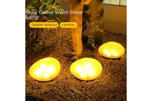 Outdoor Solar Garden Lamp Colorful Waterproof and Rainproof Simulation Stone Lamp Garden Warm Light Decorative Lamp