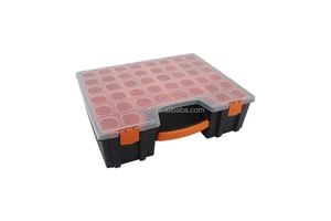 PP Material Transparent Plastic Toolbox for Tool Storage Cases for Screws