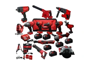 Series 18V Lithium-Ion Brushless Cordless Combo Kit with Electric Planer Leveling 5.0Ah Batteries Charger Tool Bags (OEM)