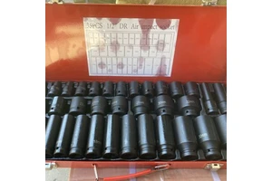 12.5MM Series 1/2 Short Extended Pneumatic Sleeve 35-Piece Combination Tool Set for Engine Repair Thickened Accessory Parts