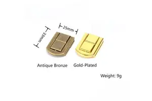 Square Box Buckles Metal Hanging Gold-plated Buckles Gift Wooden Boxes Buckles Lock Hooks Alloy Round Lock Buckles And Chains
