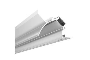 Durable Upward Architectural Wall Wash LED Strip Lighting Profile Recessed Plaster-In Aluminum Alloy Dimmable 5-Year Warranty