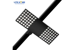 3 Phase 30W LED Grilled Panel Track Lighting with 350° Rotatable for Retail Modern Supermarket Stores Office LiteHome