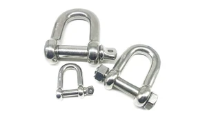 12mm Stainless Steel Shackle AISI304 High Strength Screw Pin D-Dee Shackle Open Body European Type ASTM Standard