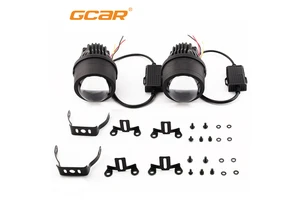 GCAR Super Bright M630 Bi Led Fog Lamp 3 Inches Double Light Cup 65W 6000K With 3000K Laser Light for Car Lighting