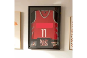 Wholesale Wood Flip-open Jersey UV Hollow 2.5cm Thickness Creative Design Eco-Friendly Football Basketball Display