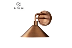 Brass Wall Sconce Nordic Retro Hotel Bedside Solid Brass LED E12 Factory Wholesale Crossborder Andre Gunmetal Wall Sconce