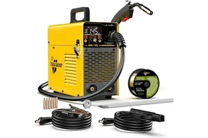 New HAXIAOER 145A MIG Welder LCD Digital Display 110V 3-in-1 (MIG/TIG/Stick) Synergy Inverter Welding Machine Kit Stainless