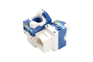 High Quality 180 Degree White Rotary D-RJ45 Cat5e/Cat6 UTP Modular Female Connectors Universal Compatibility Keystone Jack