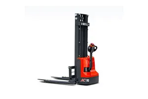 Small Space Electric Forklift 1.5 Ton Walking Pallet Stacker HELI