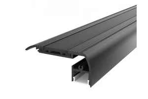 Grooved Stair Nosing Edge LED Aluminum Extrusion Walking Area Lighting LED Aluminum Profile