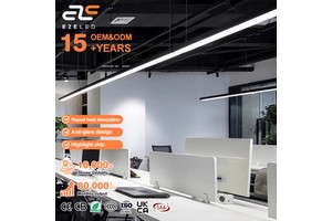EZELED High Quality Hot Sales Aluminum Housing Indoor Industrial Anti-Glare Led Pendant Linear Light with Long Bulb's Lifetime