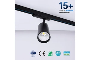 High Quality Aluminum Modern Retail Store LED Track Light 4-Wire 20W-35W Spotlight 5-Year Warranty Adjustable Color Temperature