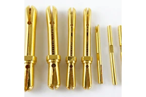 Gold Plated Brass Metric Thimble with POGO Spring Conductive PCB Pin Connector Terminal Pin Drilling Top-quality Male Pins