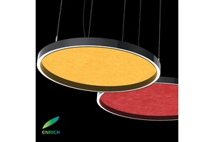 Simple Design Sound Absorbing Pendant Linear Light with Round Shape Aluminum Housing