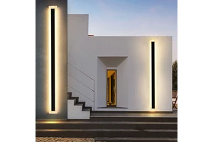 Wall Lights Exterior Long Strip Linear Decorative Outdoor Wall Lamp Ac110-240v Led Sconce Garden Yard Cafe Villa Corridor