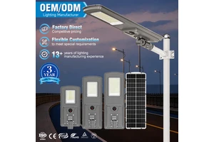 Superior Quality CE ROHS Certified Outdoor Ip65 100W 150W 200W Integrated Aluminum Outdoor Led Solar Street Light
