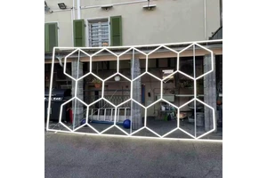 Etop Hexagonal LED Light for Garage Ceiling Honeycomb Lighting Car Workshop Garage Light for Workshop Gym