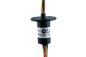 Flange Cap Slip Ring 2A Current 360 Rotation Electric Connector OD12.4 Multi-Way Conductive Ring Cap 18 Channels 0-240VAC/VDC
