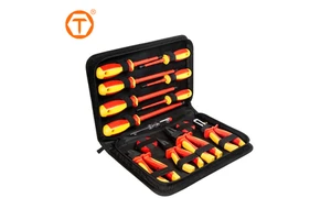 14 Piece 1000V High-Voltage Electrician Tool Set Screwdriver VDE Insulated Plier Set with Insulation Tape