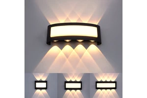 Outdoor LED Wall Lamp Wall Mounted AC85-265V 10W/8W/6W ABS Courtyard Wall Light Indoor Home bar Office Bedroom Decorative