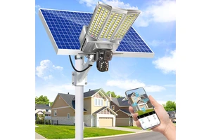 Customize Landscape Roads Lamp With High Lumens Security CCTV Camera Led Solar Powered Solar Street Light Outdoor