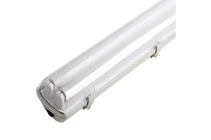 Double Tube Florencent 20w 40w 50watts Ip65k Warehouse Tri Proof Abs Pc Lamp Tri-proof Light Led Triproof Light