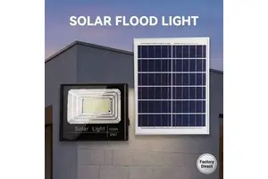 Cordless Rechargeable Solar Flood Light Waterproof Outdoor Led Portable Wall Ground Mounted Remote Control Wide Coverage