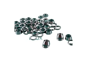 316L Stainless Steel High Pressure Hexagonal Compression Tube Fitting Caps Silver-Plated Snap Ring Nut Pipe Fittings Class 3000