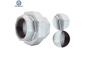 1/2"-8" Inch Casting Joint Union Tube Threaded 2 Inch Galvanized Malleable Iron 32mm Pipe Fittings Plumbing Pipe Fittings