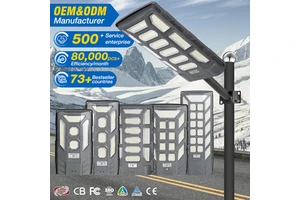 Factory Price ABS Smd Ip66 Waterproof Outdoor Road Lamp 300w 500w 1000w 2000w Integrated All in One Solar Led Street Light