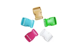 Wholesale Plastic Side Quick Release Buckles for Bags 10mm 20mm 25mm 32mm Black pink Color Plastic Insert Press Button Buckle