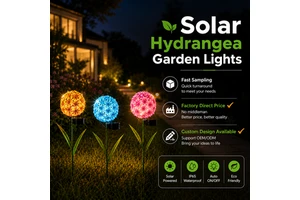 Wholesale OEM/ODM Solar Hydrangea Garden Lights Auto On/Off Outdoor Decorative Stake Light For Lawn Patio Custom