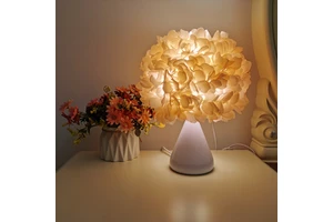 Simple Bedroom Romantic Decorative Atmosphere Lamp Valentine's Day Gift Wedding Artificial Flower Table Lamp