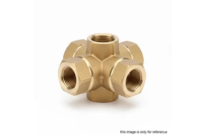 Heavy Duty Brass 5 Way Female Thread Pipe Fitting Manifold Coupler Plumbing Component